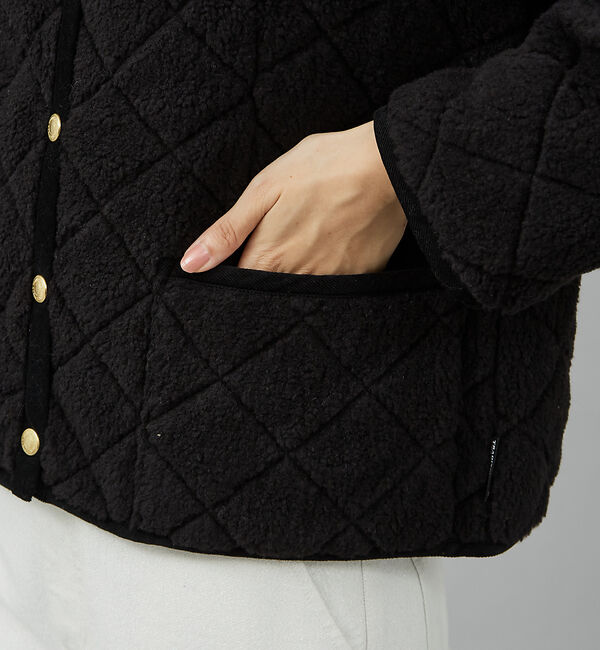 qualite「【TRADITIONAL WEATHERWEAR】キルティングボアブルゾン」|ブルゾン・スタジャン|