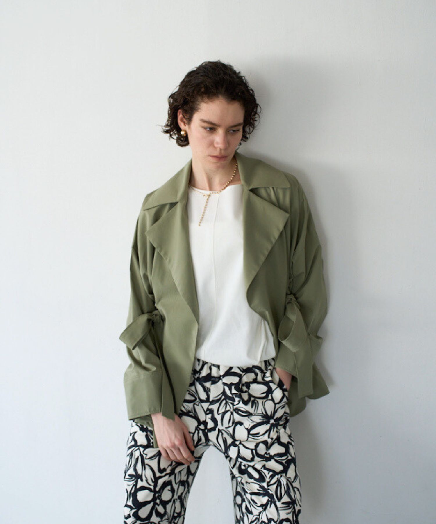 qualite「【撥水&times;軽やか】ボックスタックダブルジャケット」|トレンチコート|