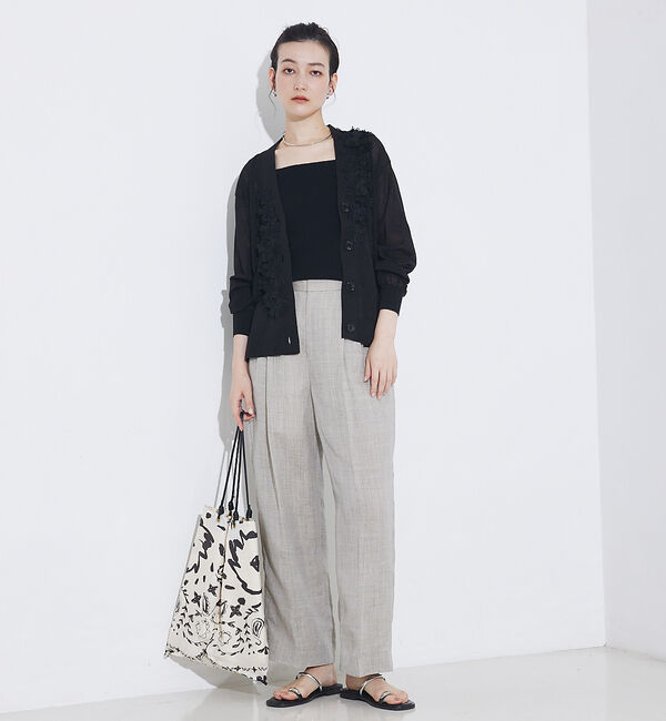 qualite「boussole&times;qualite　フラワーエンブロカーディガン」|カーディガン|