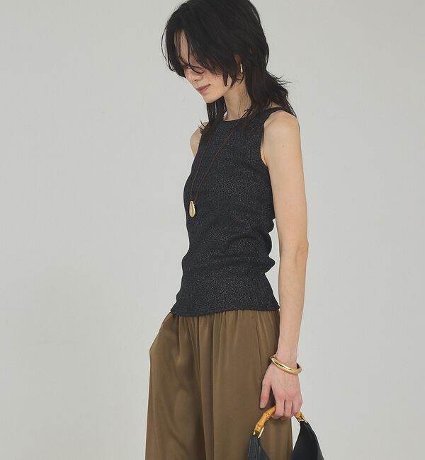 qualite「ラメテレコタンク」|キャミソール|