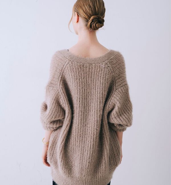 SELFIST「【一花さんコラボ】ニットカーデ＆サテンワンピースSET」|ワンピース|