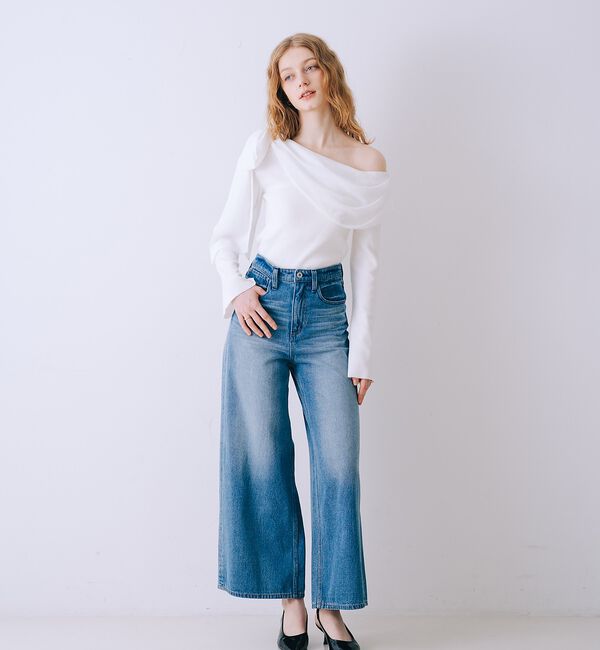 SELFIST「2wayワンショルダーリボン付ニット」|ニット・セーター|