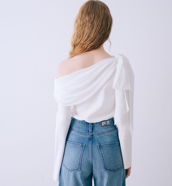 SELFIST「2wayワンショルダーリボン付ニット」|ニット・セーター|