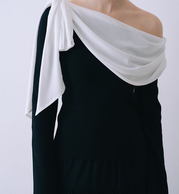 SELFIST「2wayワンショルダーリボン付ニット」|ニット・セーター|