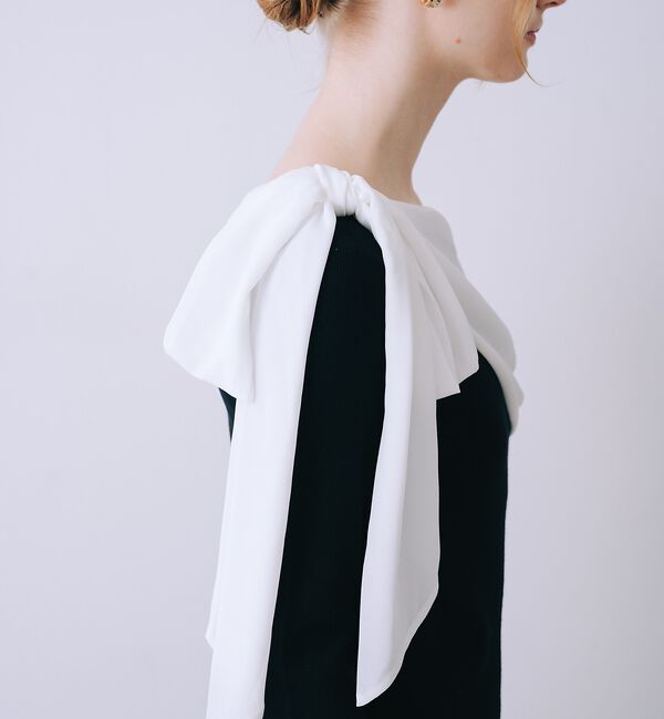 SELFIST「2wayワンショルダーリボン付ニット」|ニット・セーター|