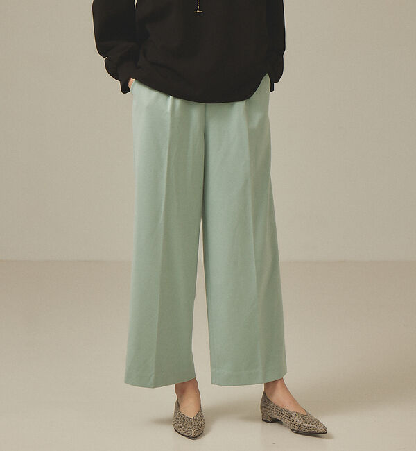 abahouse mavie「【セットアップ対応】カルゼジャージーワイドパンツ」|その他|セージグリーン