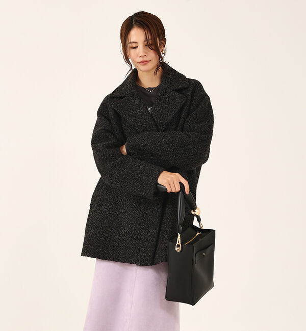 abahouse mavie「ダブルハーフコート」|ピーコート|