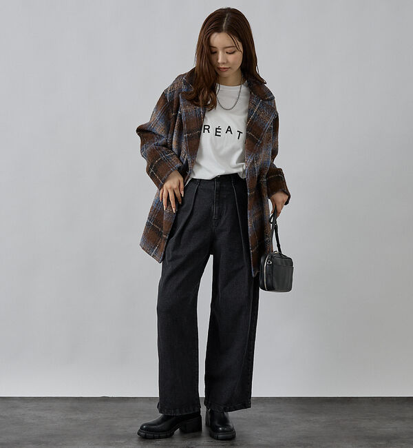 abahouse mavie「ダブルハーフコート」|ピーコート|