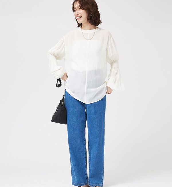 abahouse mavie「キャンディスリーブ2WAYシアーブラウス」|シャツ・ブラウス|