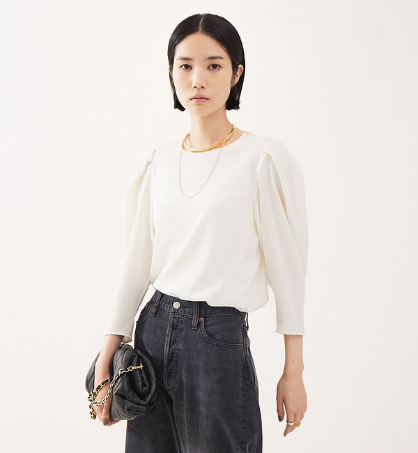 The Store by C' 「【COCUCA】タックスリーブブラウス」|シャツ・ブラウス|オフホワイト