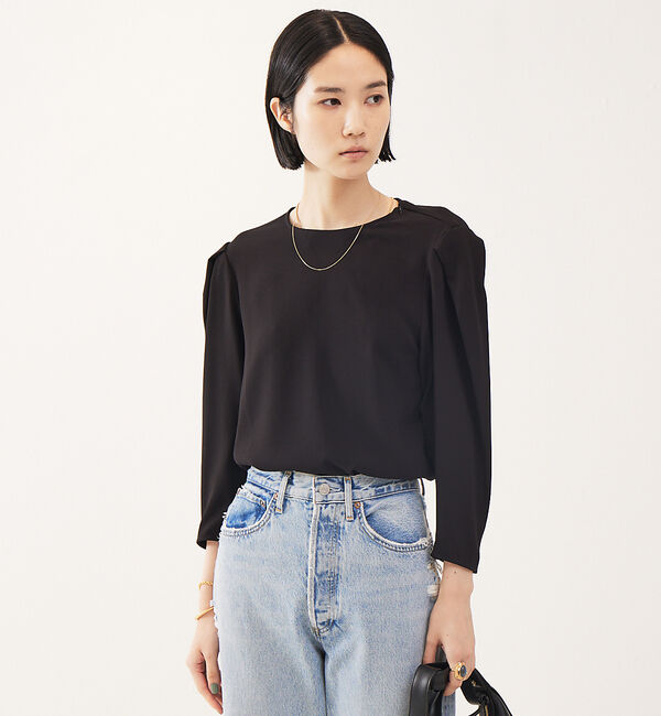 The Store by C' 「【COCUCA】タックスリーブブラウス」|シャツ・ブラウス|ブラック