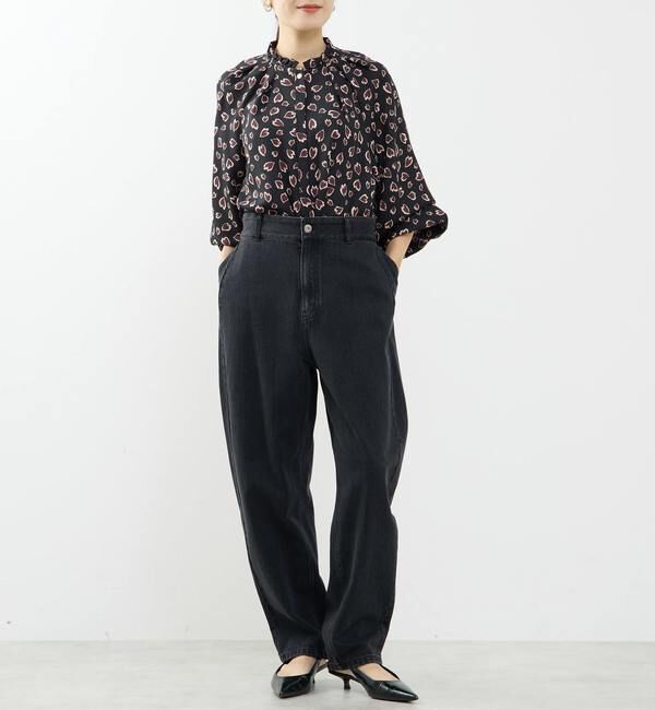 TIARA「レオパードプリントタックブラウス」|シャツ・ブラウス|