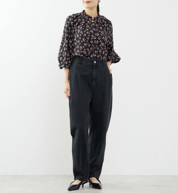 TIARA「レオパードプリントタックブラウス」|シャツ・ブラウス|