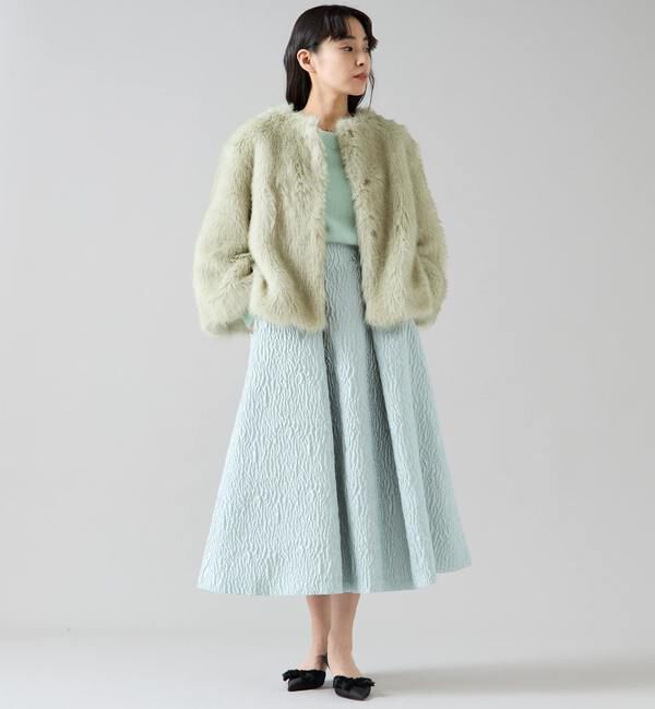 TIARA「ジャガードタックフレアスカート」|スカート|