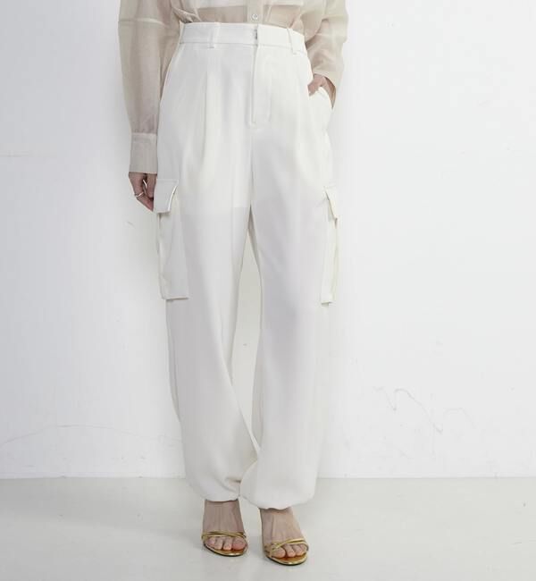Soffitto「キレイ目ストレッチカーゴパンツ」|その他|オフホワイト