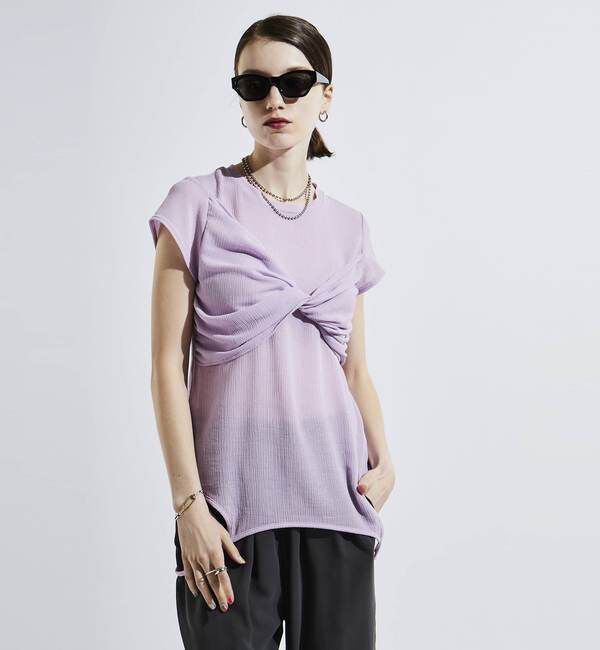 Soffitto「2WAYアレンジカットソー」|Tシャツ・カットソー|ラベンダー