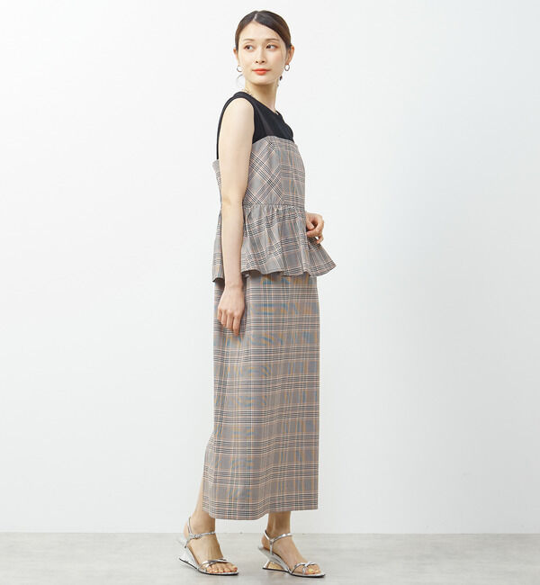 Soffitto「ノースリーブチェック柄ワンピース」|ワンピース|