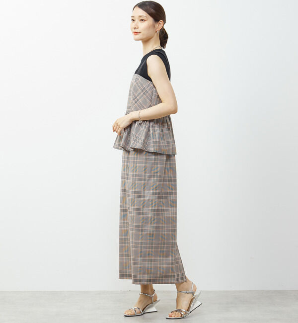 Soffitto「ノースリーブチェック柄ワンピース」|ワンピース|