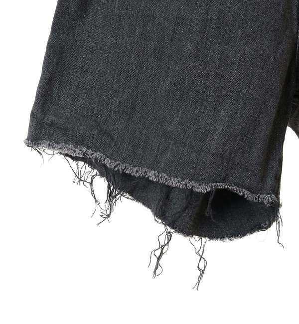 A_「【KURO/クロ】UNINTENTIONAL CROSSED DENIM SHORTS　」|デニム|