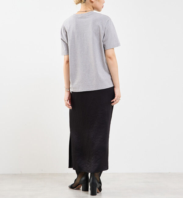 Soffitto「【定番】ウエストオールゴムストレッチサテンタイトスカート」|スカート|