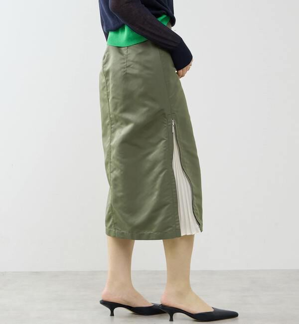 SOFFITTO「≪撥水加工≫ミリタリーデザインサイドプリーツスカート」|スカート|