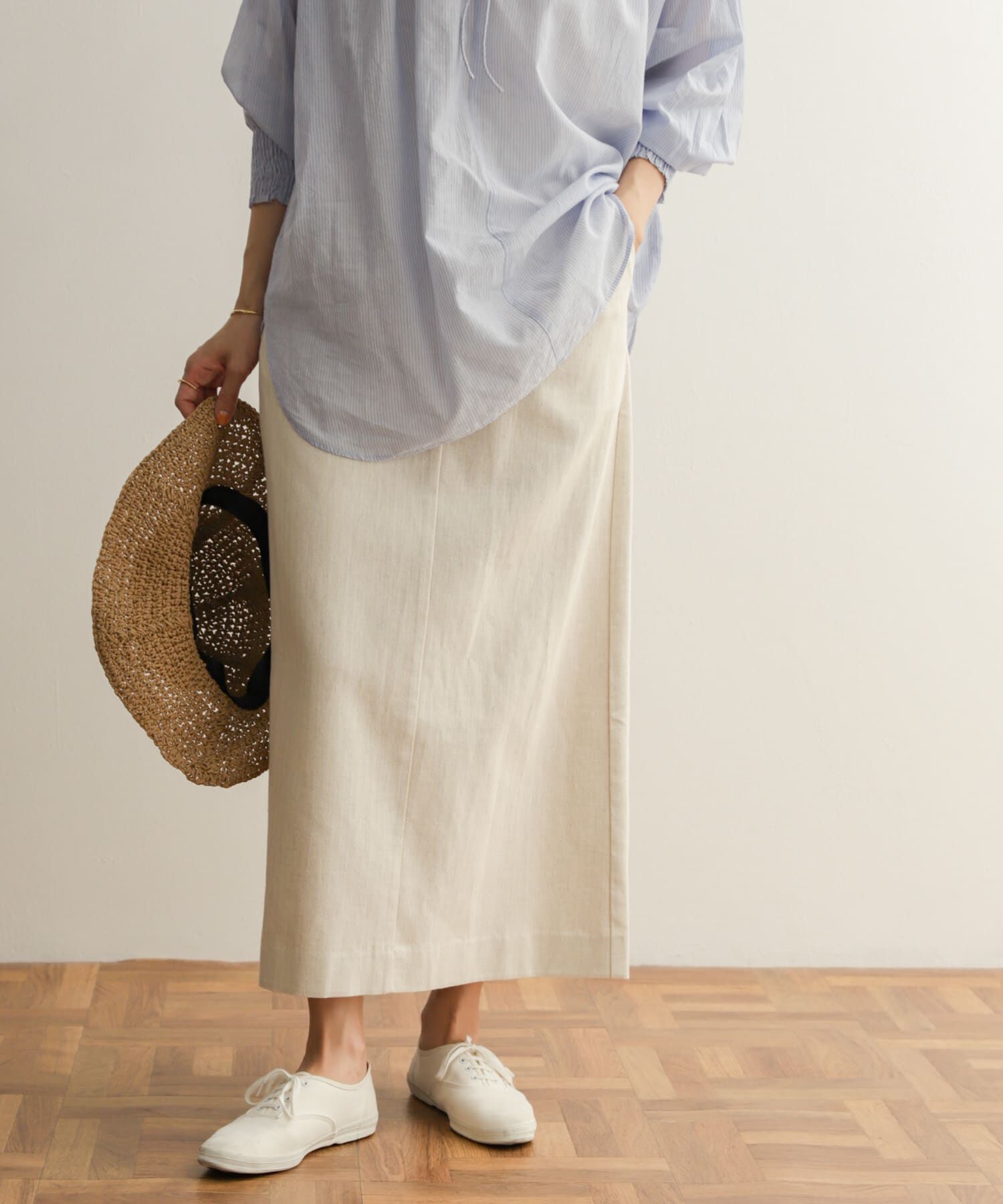 URBAN RESEARCH DOORS「コットンリネングルカスカート」|スカート|