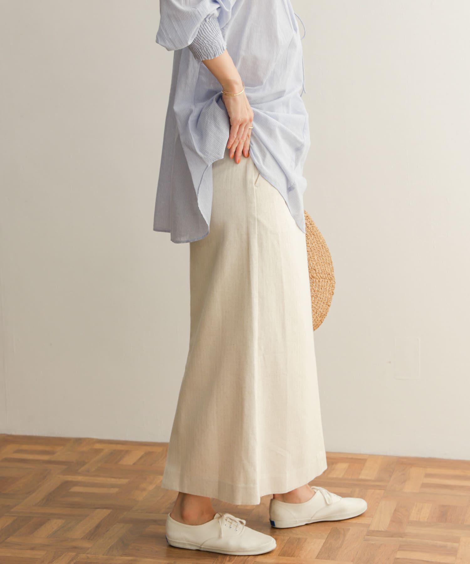 URBAN RESEARCH DOORS「コットンリネングルカスカート」|スカート|