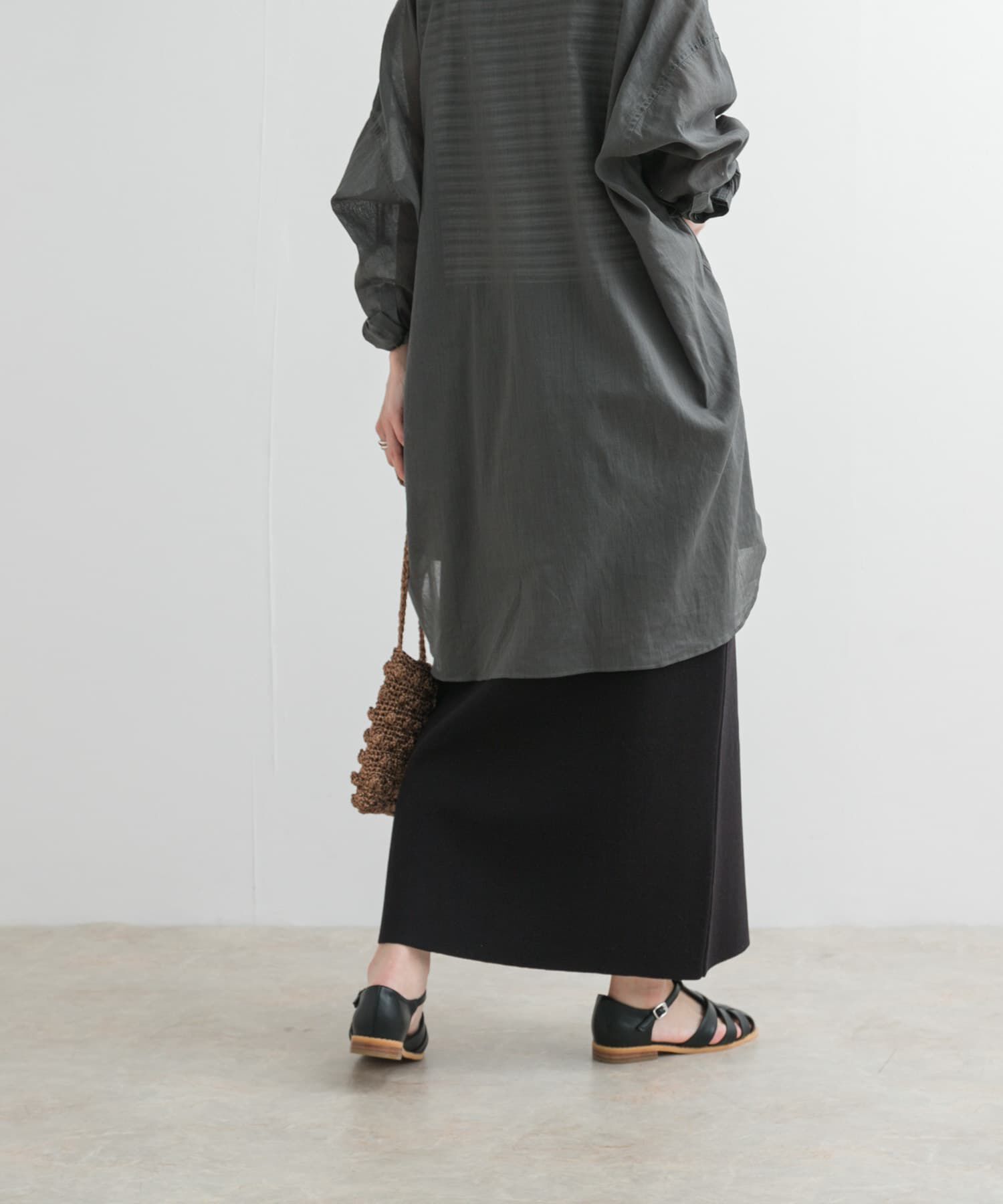 URBAN RESEARCH DOORS「リネン混ニットストレートスカート」|スカート|