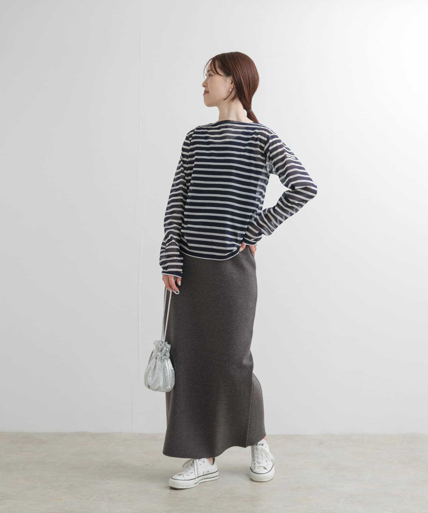 URBAN RESEARCH DOORS「リネン混ニットストレートスカート」|スカート|