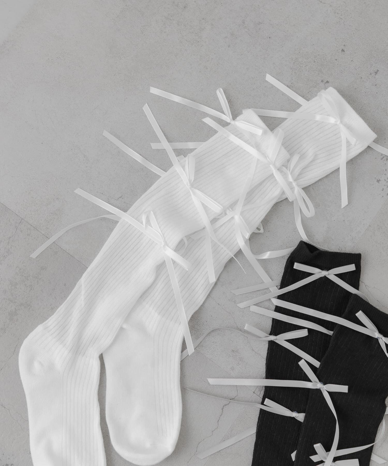 SMELLY「リボンハイソックス」|ソックス|