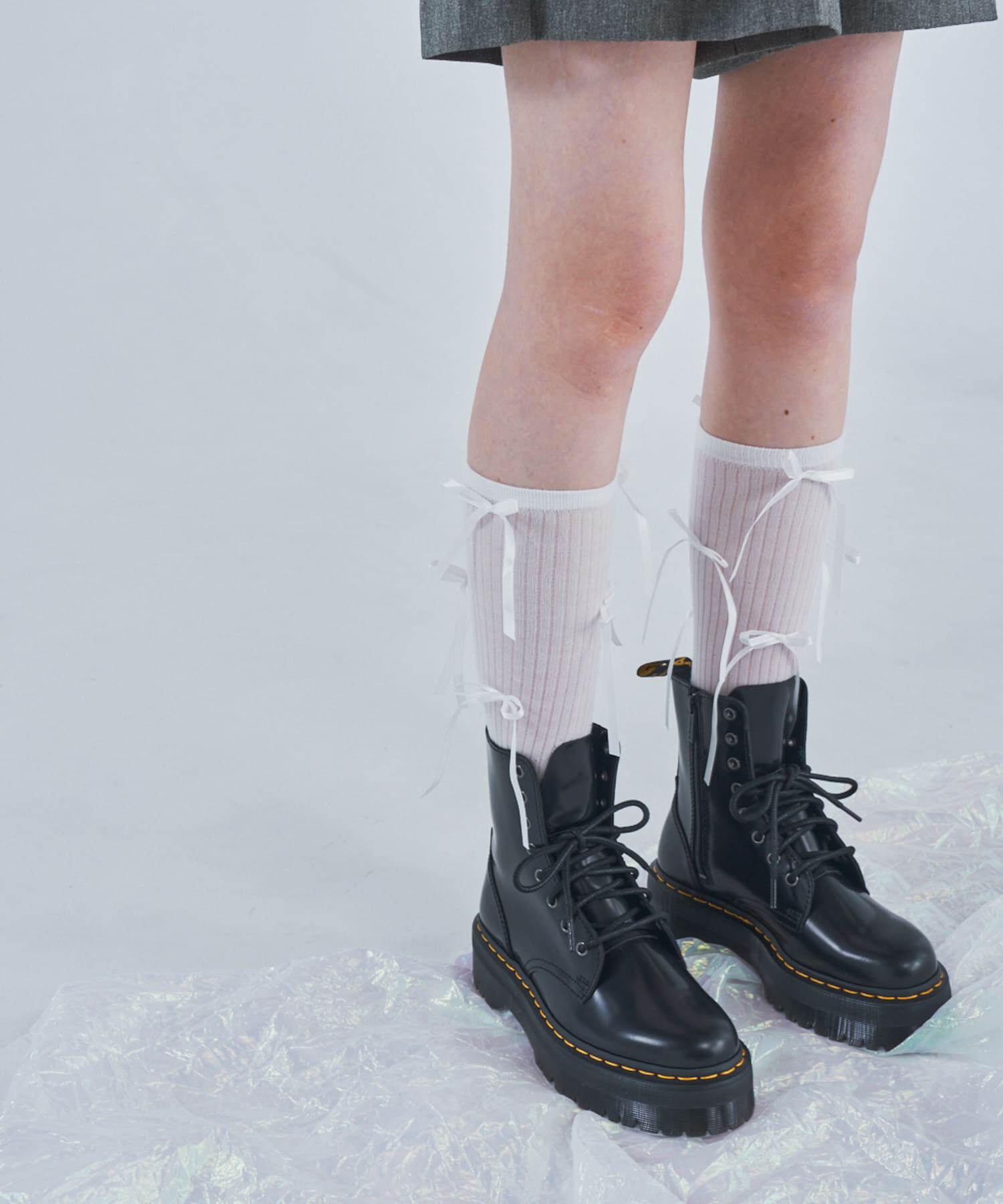 SMELLY「リボンハイソックス」|ソックス|