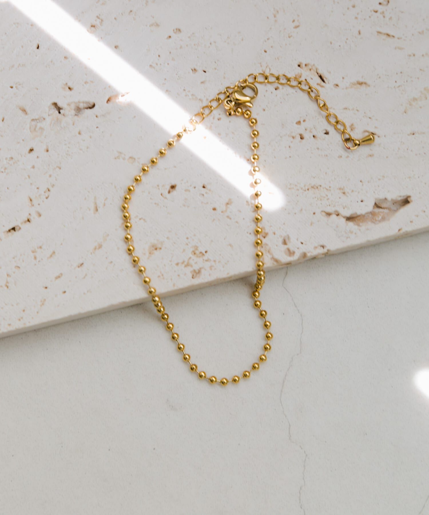 SMELLY「ステンレスボールシンプルブレスレット」|ブレスレット・バングル|ゴールド