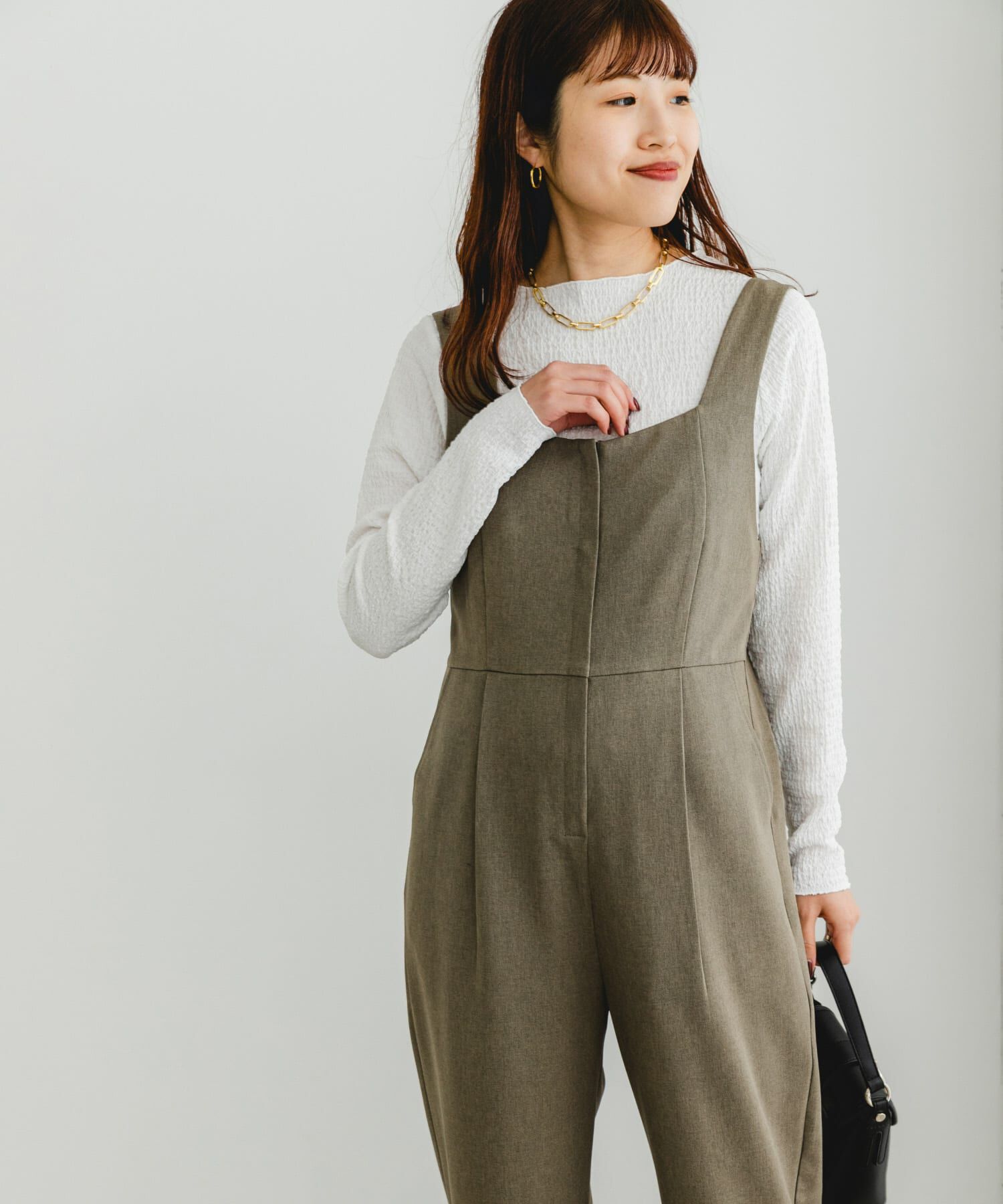 URBAN RESEARCH ROSSO「F by ROSSO　イージーケアワイドストレートオールインワン」|スカート|