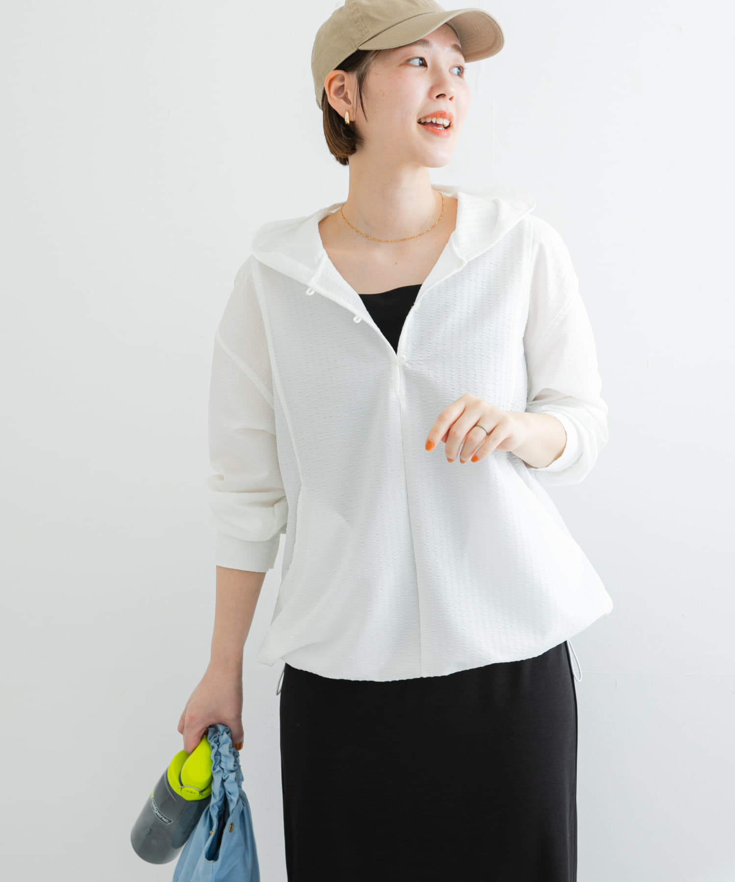 URBAN RESEARCH ROSSO「F by ROSSO　サッカーストレッチアノラック」|ノーカラーコート|ホワイト