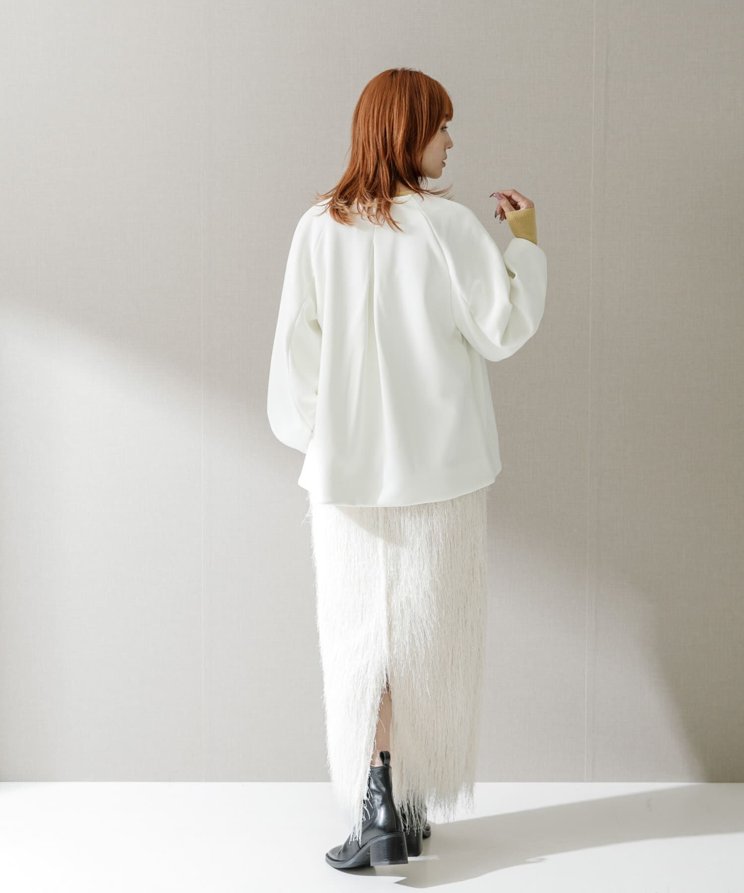 URBAN RESEARCH ROSSO「ELENDEEK　FRINGE STRAIGHT SKIRT」|スカート|