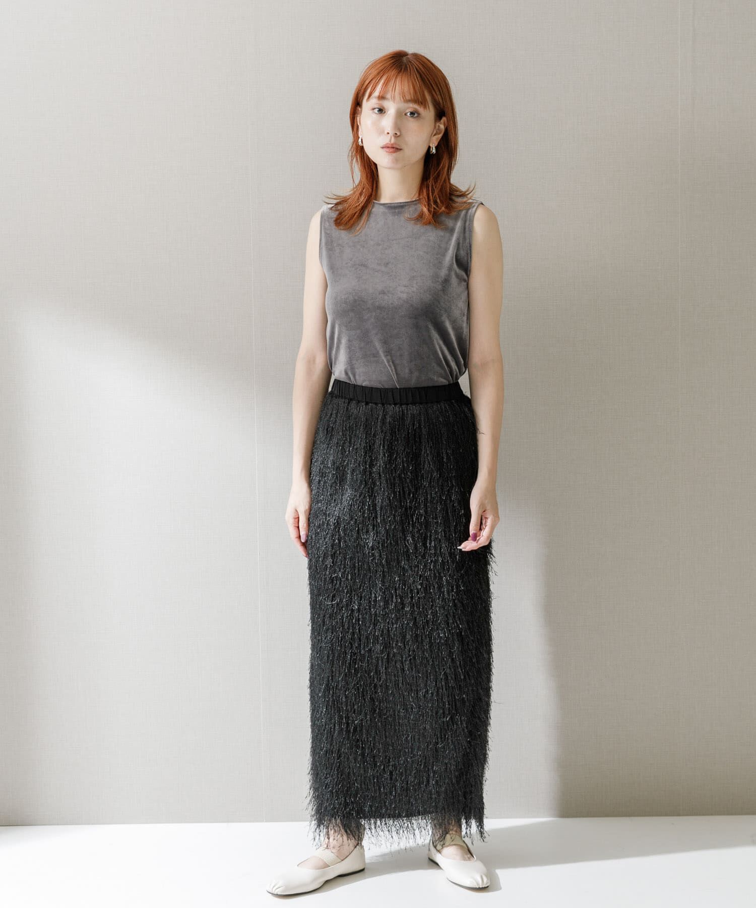 URBAN RESEARCH ROSSO「ELENDEEK　FRINGE STRAIGHT SKIRT」|スカート|