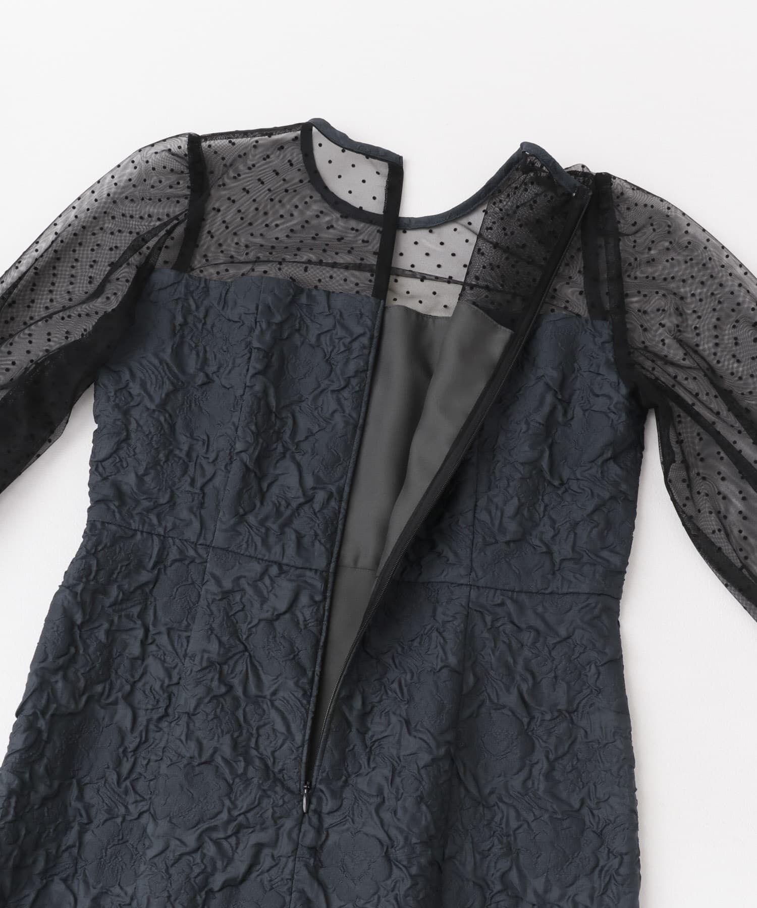 URBAN RESEARCH ROSSO「kaene　エンボスフラワードットミックスドレス」|ワンピース|