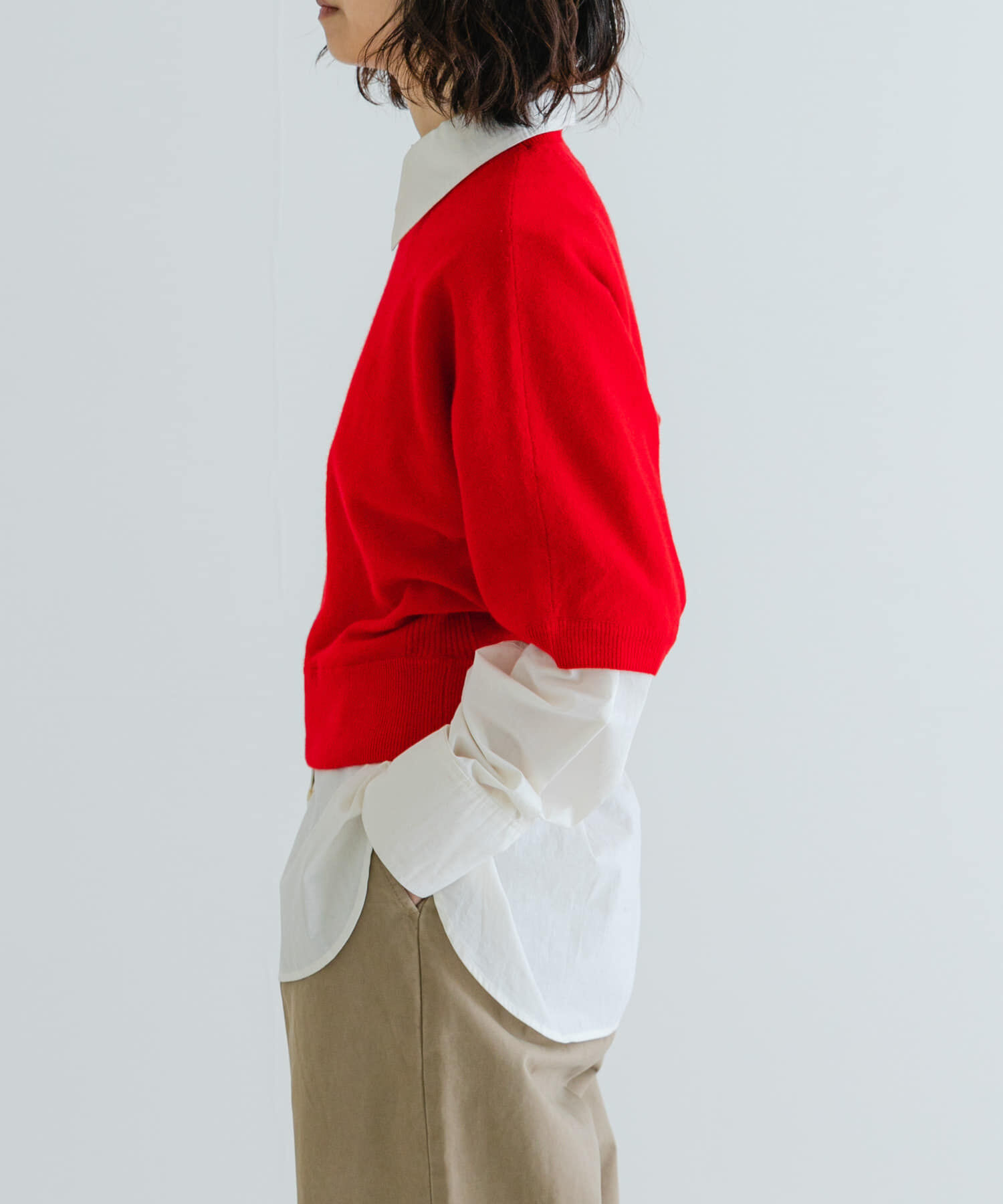 URBAN RESEARCH「ウールハーフスリーブドルマンニット」|ニット・セーター|