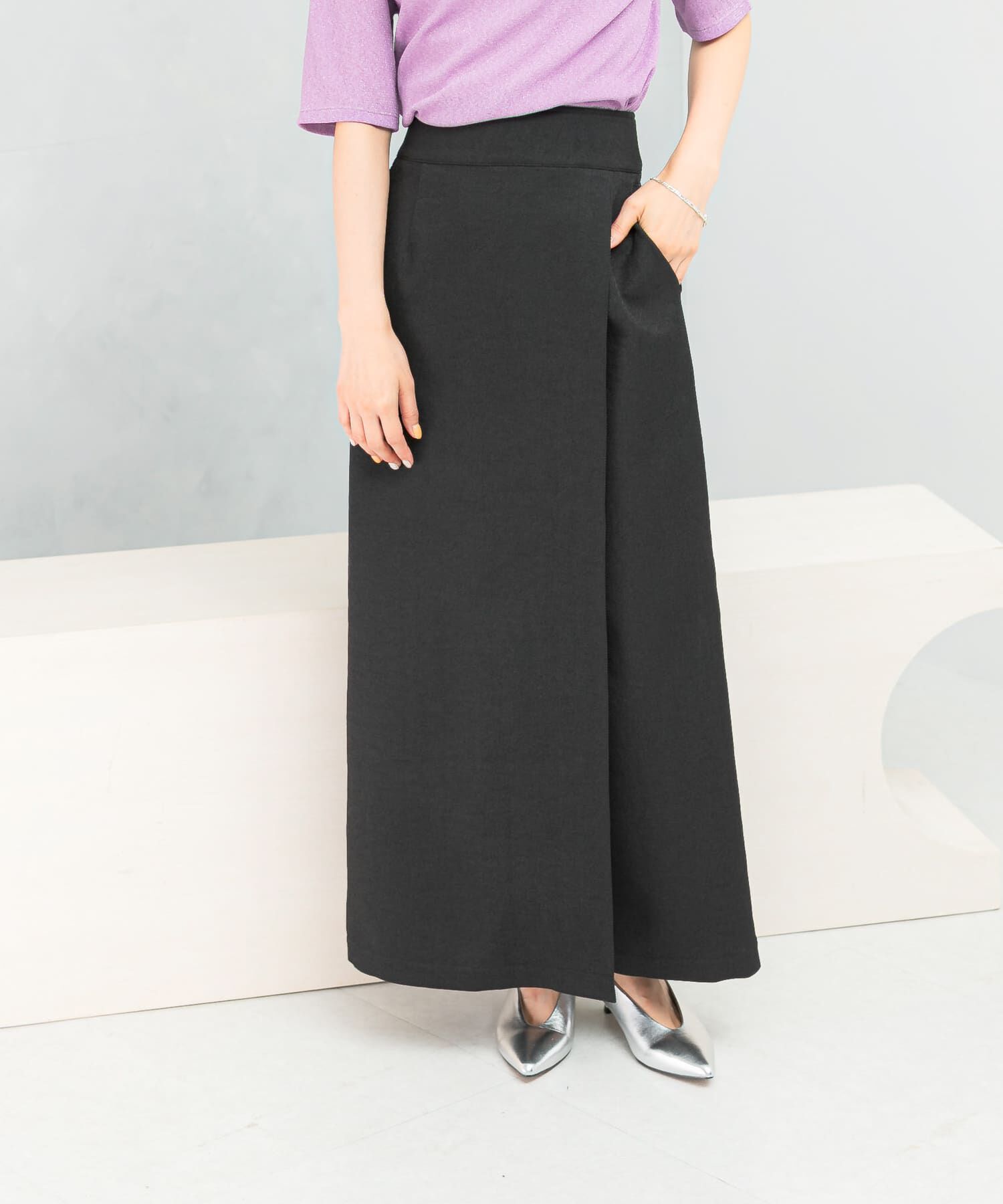 URBAN RESEARCH ROSSO「UVカットストレートタックスカート」|スカート|ブラック