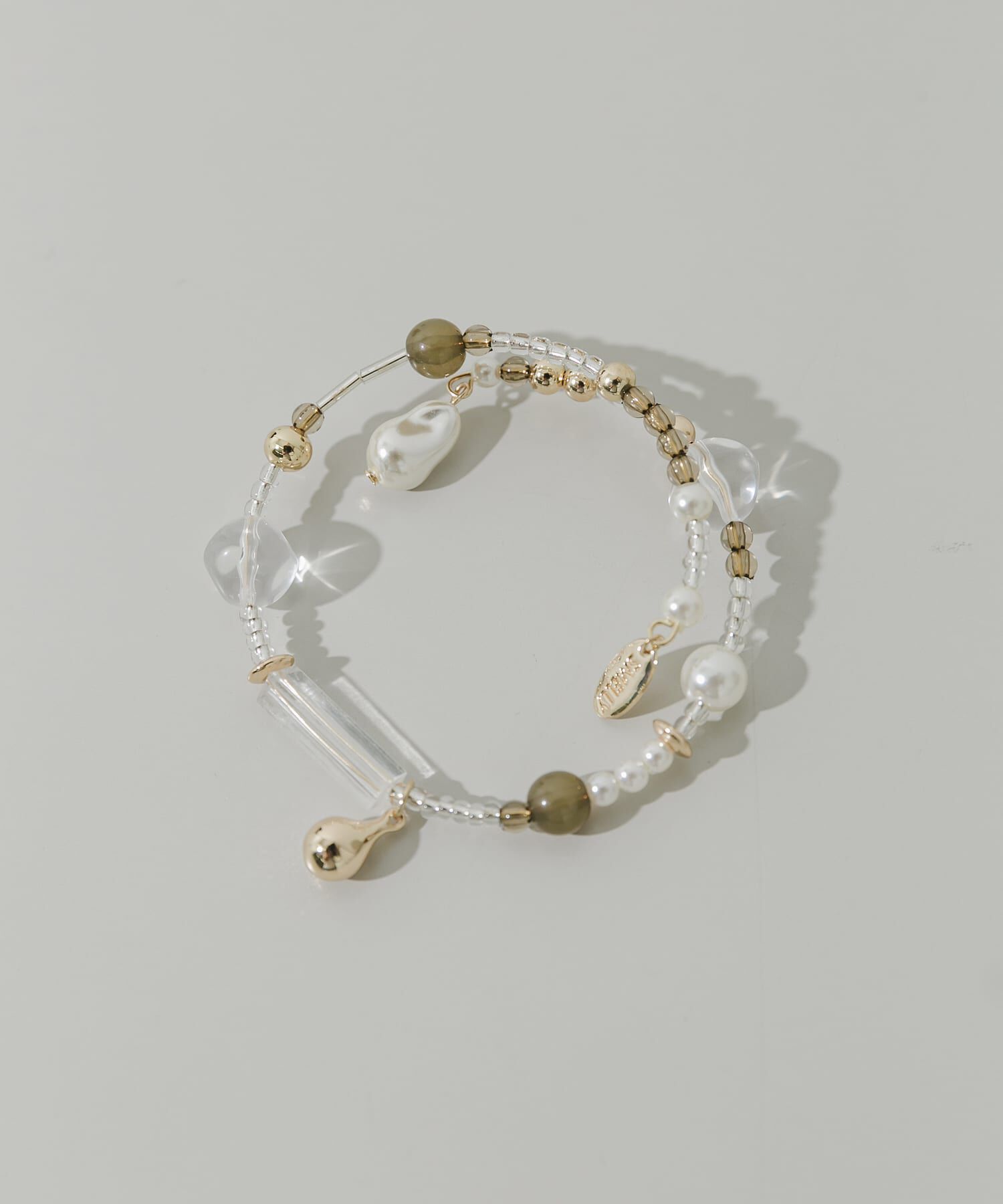 SMELLY「マルチビーズカフブレスレット」|ブレスレット・バングル|クリア