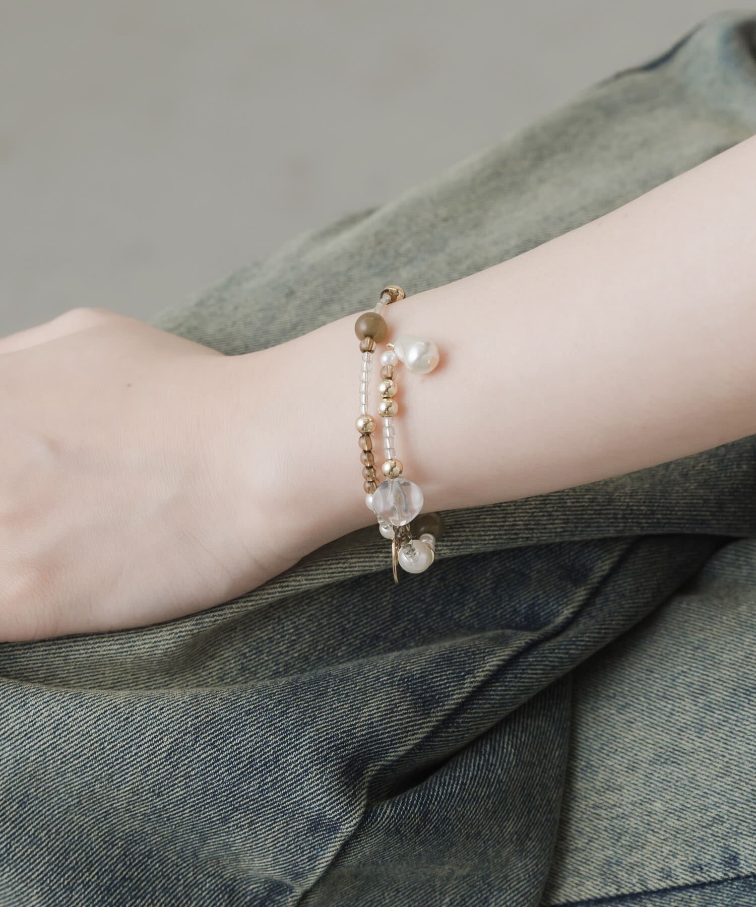 SMELLY「マルチビーズカフブレスレット」|ブレスレット・バングル|