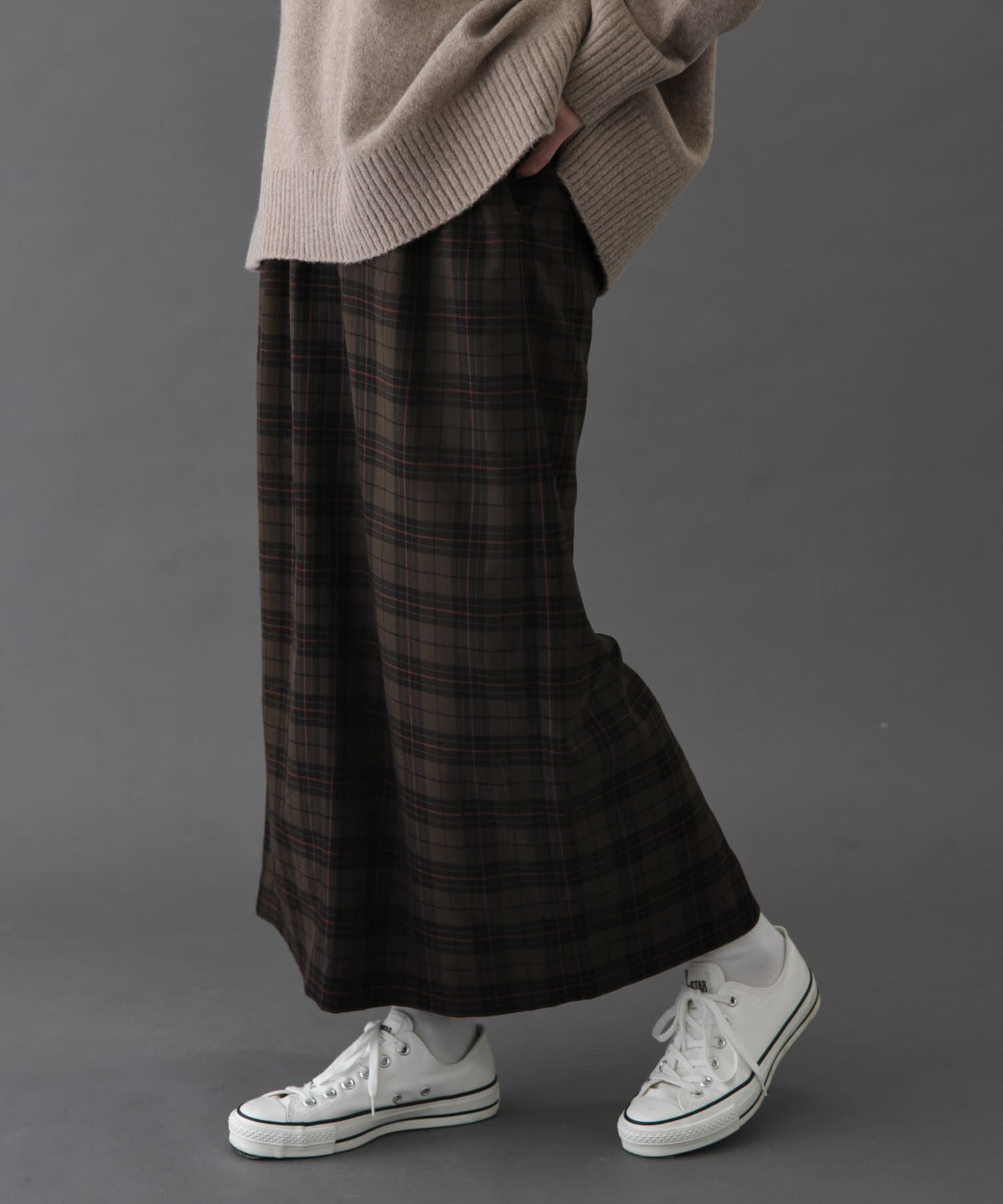 URBAN RESEARCH DOORS「FORK&SPOON　チェックストレートスカート」|スカート|