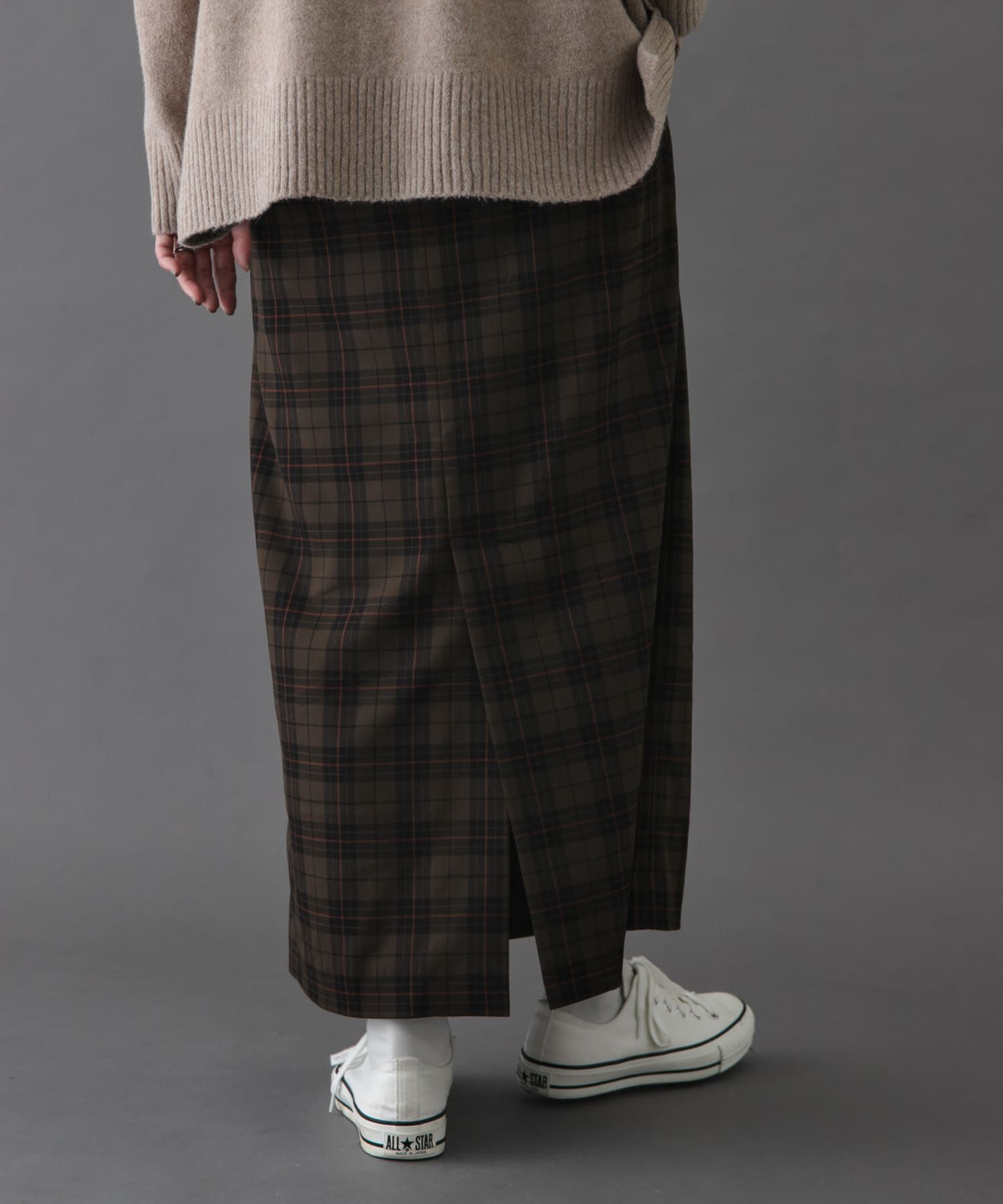 URBAN RESEARCH DOORS「FORK&SPOON　チェックストレートスカート」|スカート|