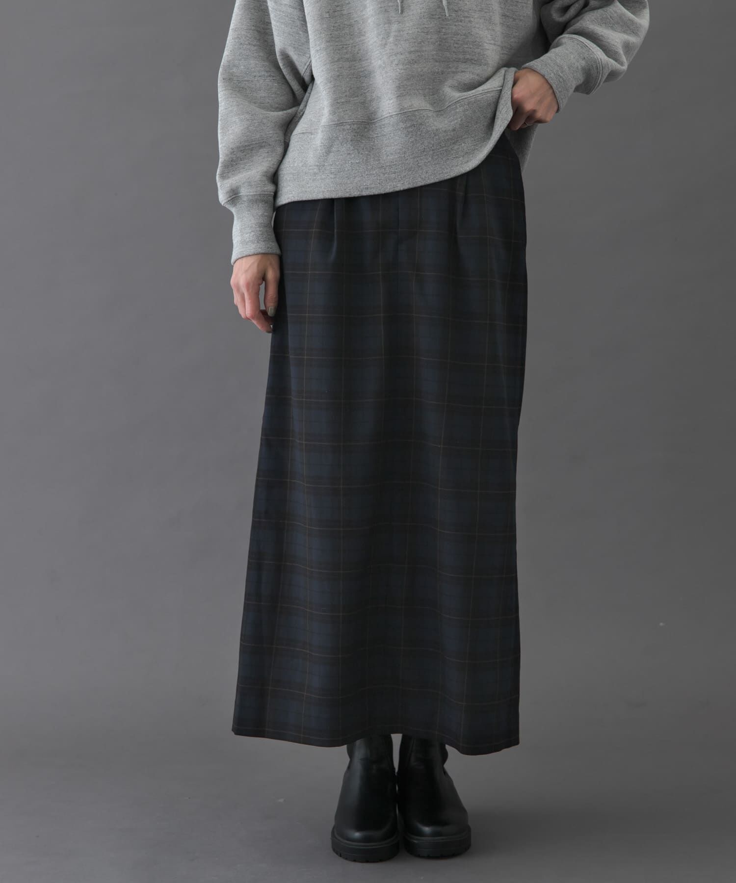 URBAN RESEARCH DOORS「FORK&SPOON　チェックストレートスカート」|スカート|