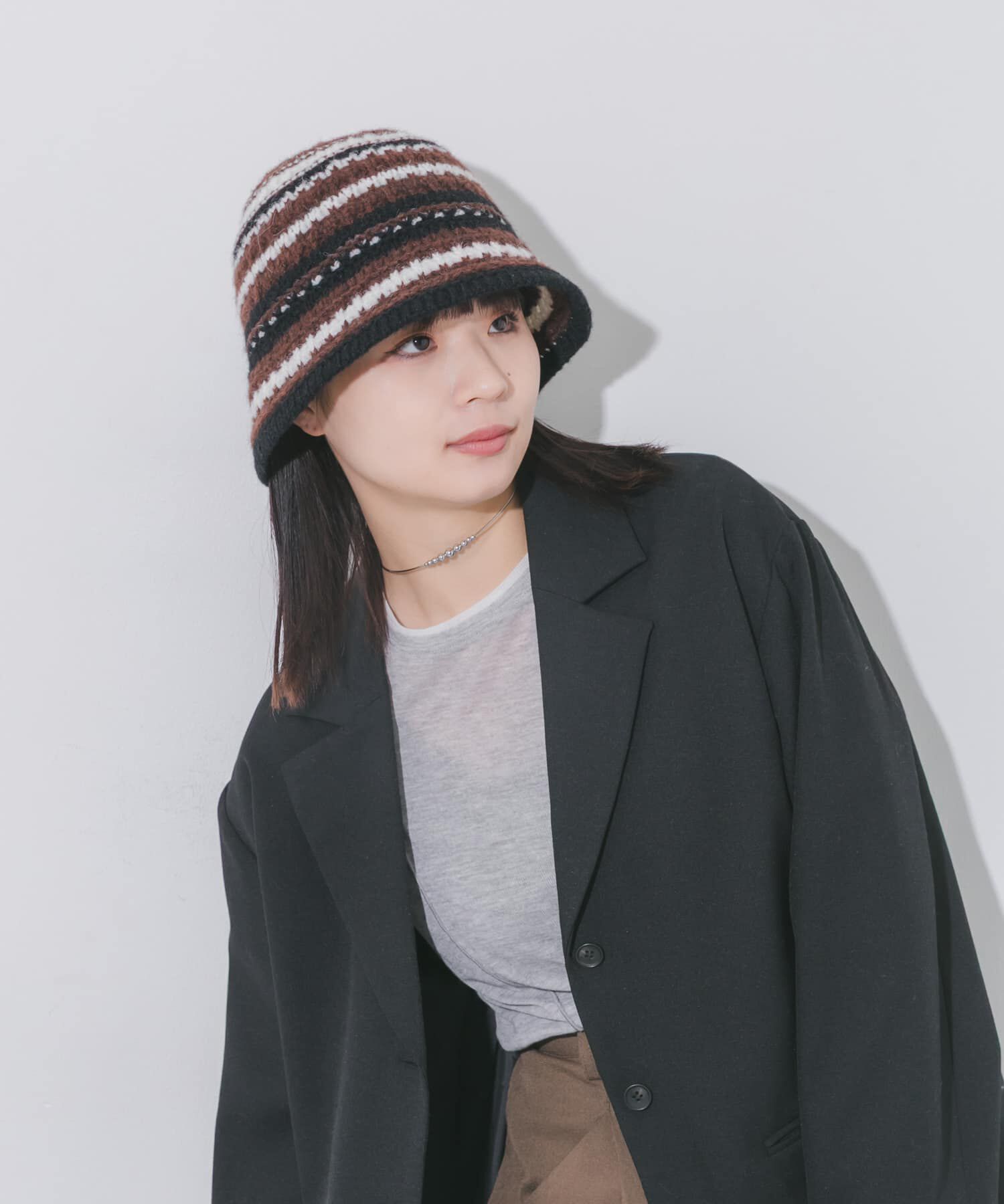 SMELLY「マルチボーダーニットハット」|ハット|