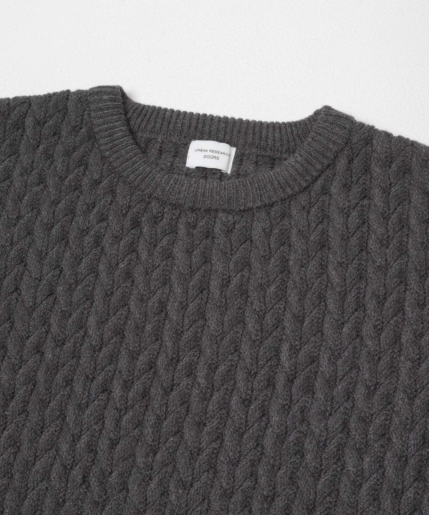 URBAN RESEARCH DOORS「ヘリンボーン柄ニットプルオーバー」|ニット・セーター|