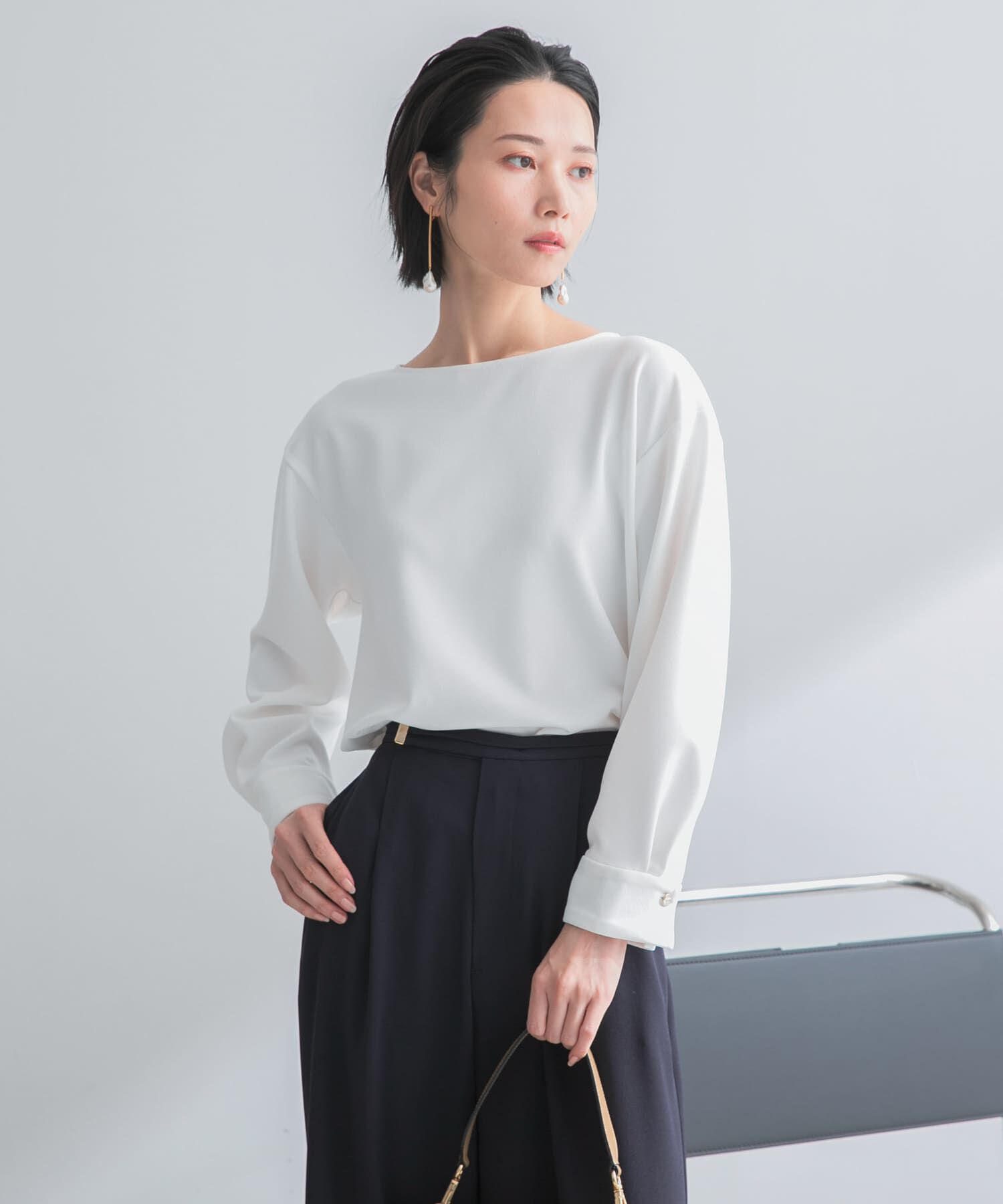 URBAN RESEARCH ROSSO「ストレッチジョーゼットブラウス」|シャツ・ブラウス|