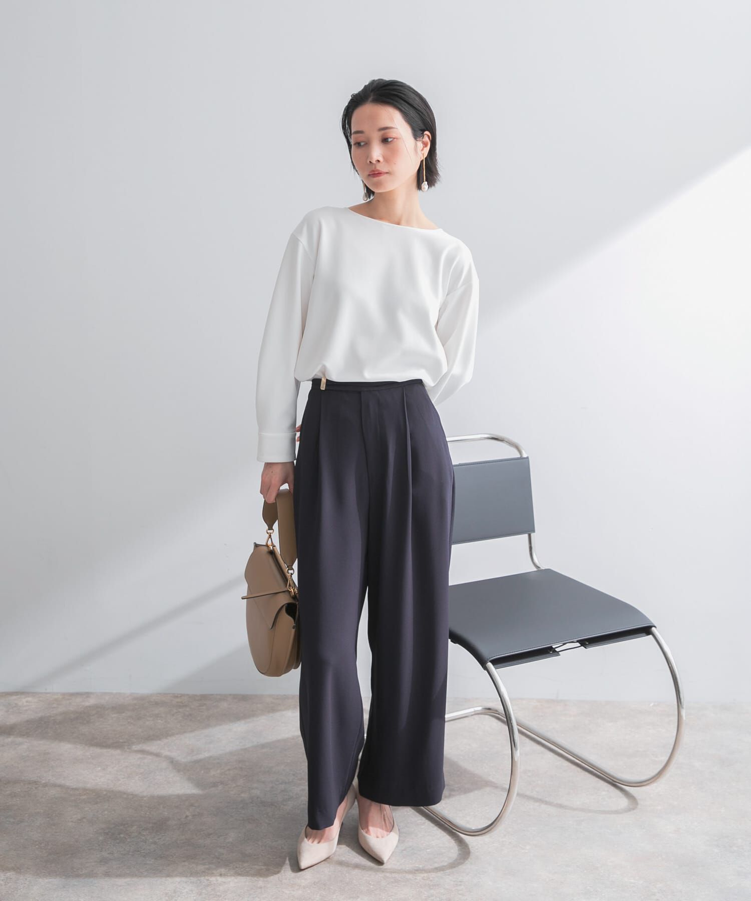 URBAN RESEARCH ROSSO「ストレッチジョーゼットブラウス」|シャツ・ブラウス|