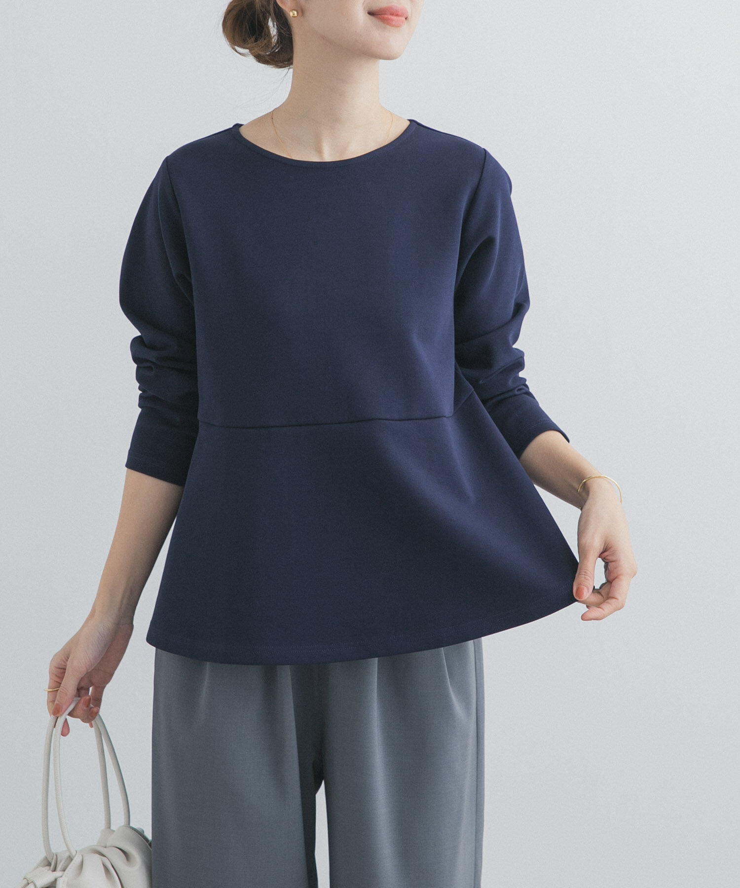 URBAN RESEARCH DOORS「ポンチペプラムプルオーバー」|Tシャツ・カットソー|