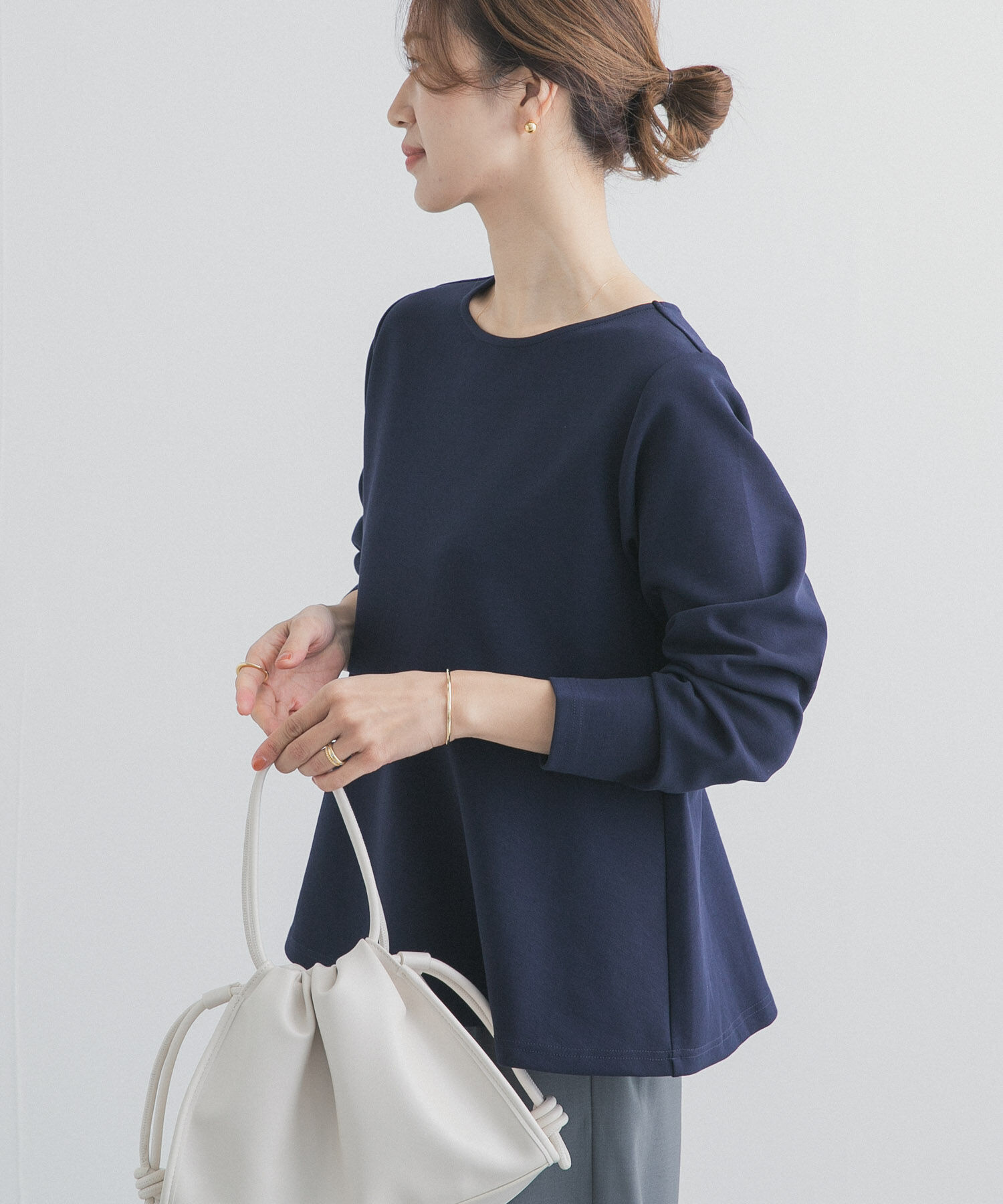 URBAN RESEARCH DOORS「ポンチペプラムプルオーバー」|Tシャツ・カットソー|